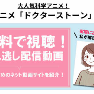 [Dr,STONEドクターストーン」見逃し配信はどこで見れる？無料で見る方法は？